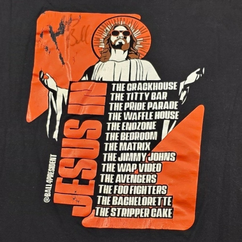 Smart Blanks Graphic T-Shirt Mens 2XL Foo Fighters Avengers Jesus In Streetwear